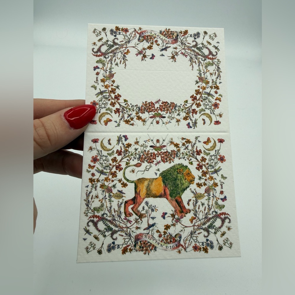 Dior Floral Lion Small Cards - Picture 2 of 3
